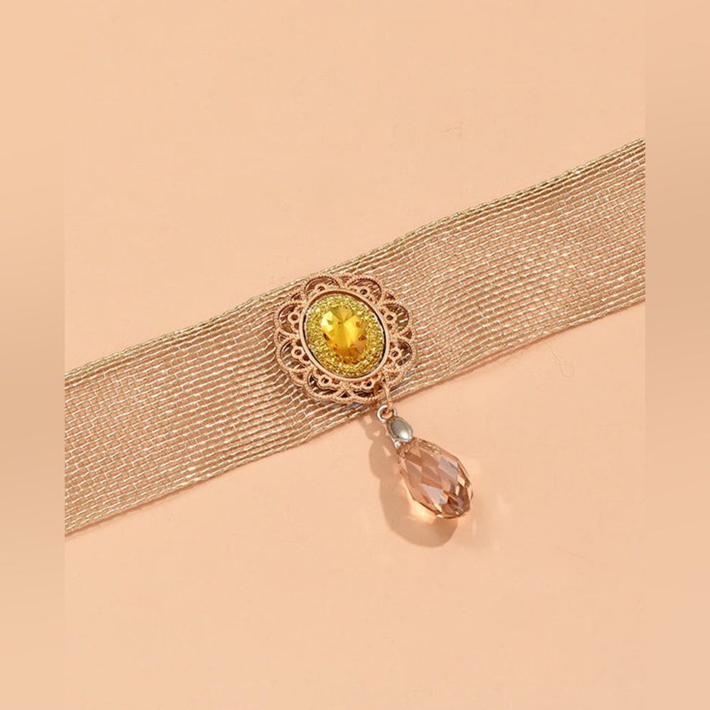 Stone Choker Necklace N1777 - Picture 3 of 7